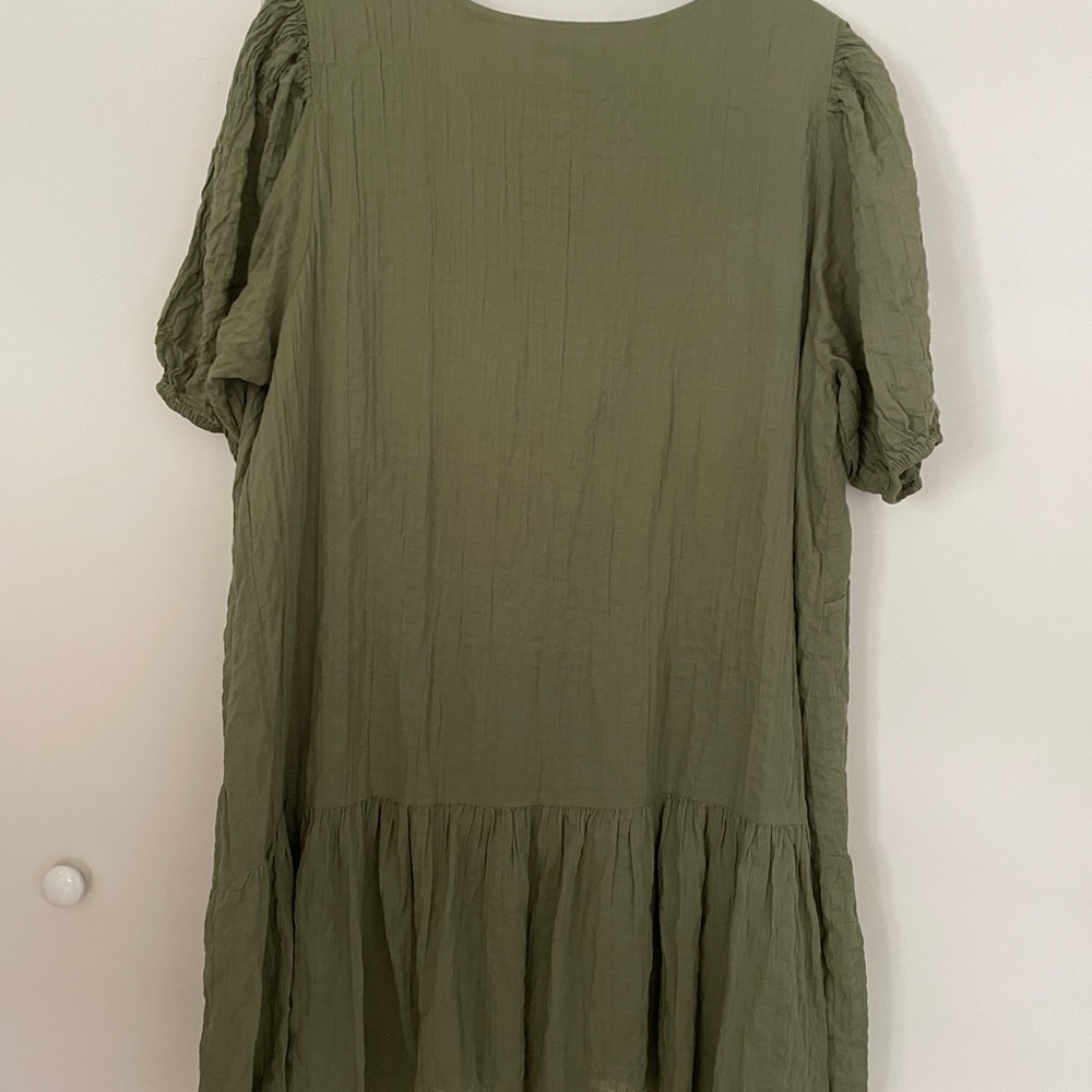 Abercrombie Olive Green V-Neck Dress | XL - Picture 3 of 3